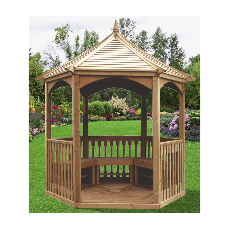 Aménagez votre kiosque de jardin en bois