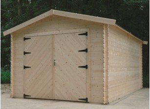 Garage en bois 28 mm 3.50 x 5.40 m (Livré et monté)
