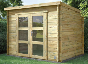 Abri de jardin en bois 19mm, Hof, 5m², 2 portes, Solid, pas cher, achat,  vente