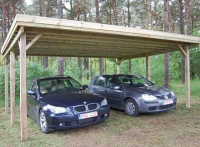 Double carport bois