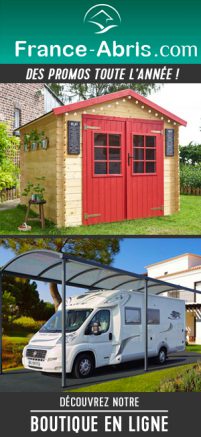 France Abris, plus de 2500 références produits : abris de jardin, garages, carports, abris camping-car, tonnelles...