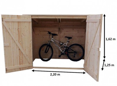 Abri à vélo extérieur en bois, range vélo en bois, abri à vélo ouvert 5 ou  10 places - Cofradis