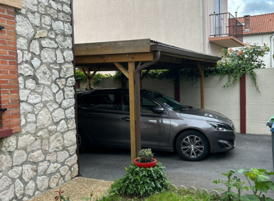 carport double en bois