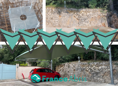 étapes du montage du carport métallotextile