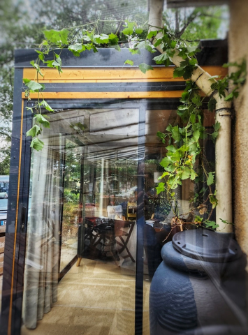 le bureau de jardin agit comme une véranda