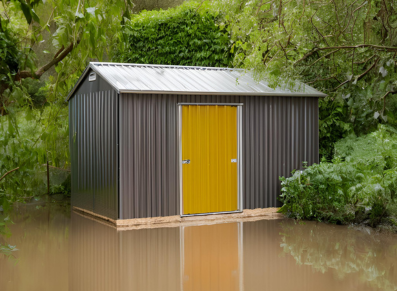 abri de jardin inondations et pluies