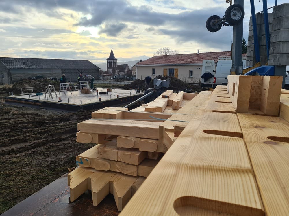 abaques et poutres de la charpente bois