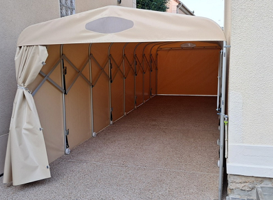 garage pliant en PVC repliable