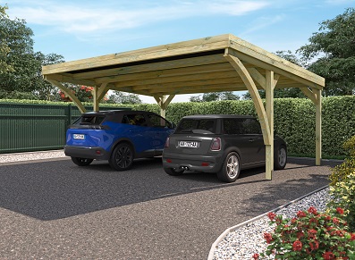 carport double bois