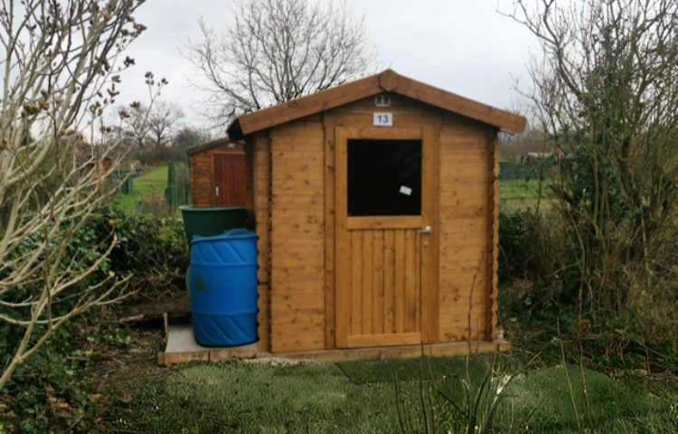 abri de jardin pour les jardins familiaux de Soissons