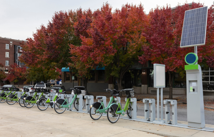 des vélos électrique mis à disposition par la municipalité